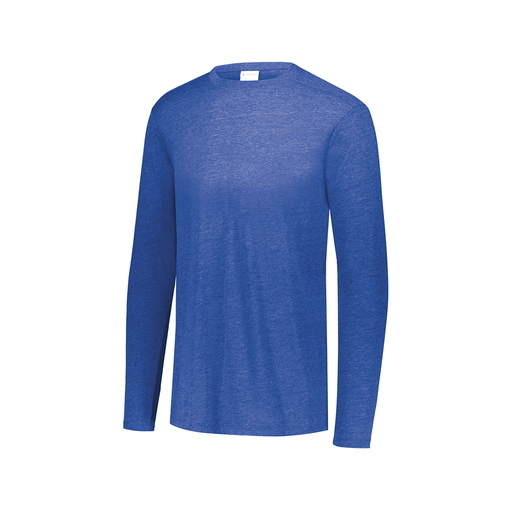[FTLCUBRY-AXS-LOGO1] Decker Men's Tri-Blend T-Shirt - Long Sleeve (Adult XS, Royal)