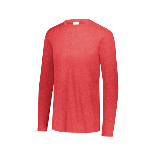[FTLCUBRD-AXS-LOGO1] Decker Men's Tri-Blend T-Shirt - Long Sleeve (Adult XS, Red)